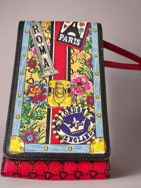 Brighton Fashion Lux Rome London Paris Phone Wallet Crossbody Purse